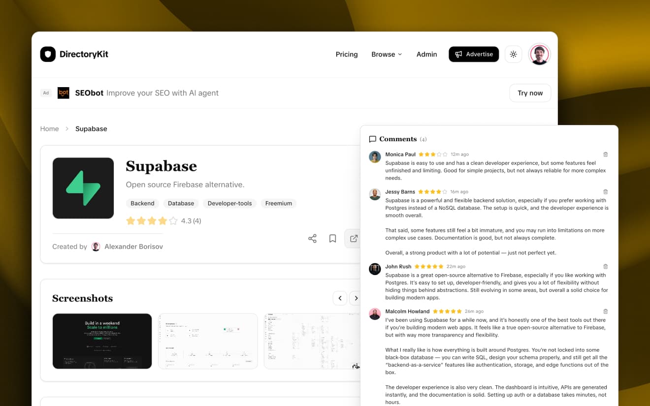 Ratings, Reviews & Bookmarks